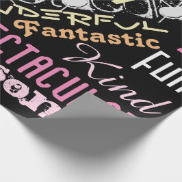 Je bent Geweldige! Naam Woorden vun Gift Wrap Cadeaupapier
