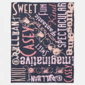 Je bent Geweldige Persoonlijke naamwoorden Navy Pi Fleece Deken (Voorkant)