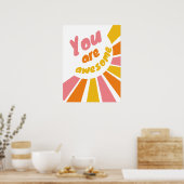 Je bent geweldige positief bevestigend poster (Keuken)