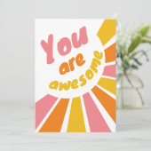 Je bent geweldige positief bevestigend wenskaart kaart (Staand voorkant)