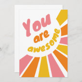 Je bent geweldige positief bevestigend wenskaart kaart (Voorkant / Achterkant)