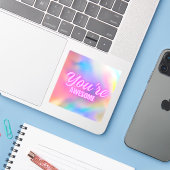 Je bent Geweldige Sticker (Laptop met iPhone)