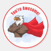 Je bent Geweldige! Super Eagle Sticker (Voorkant)