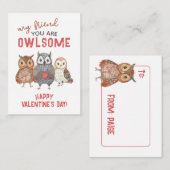 Je bent Geweldige Uilen Klaslokaal Valentijn Kaart Notitiekaartje (Voorkant / Achterkant)