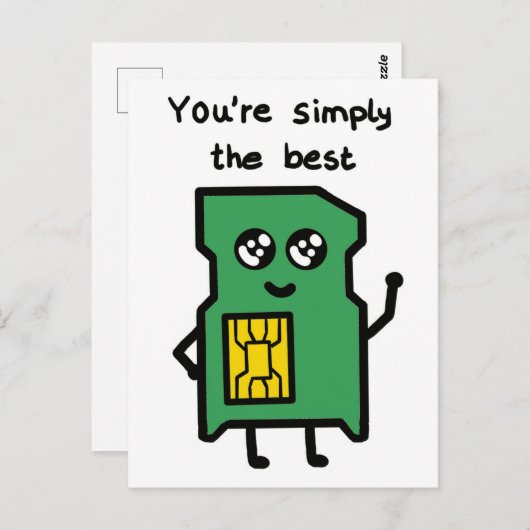 "Je bent gewoon de beste" Kaart (Voorkant / Achterkant)