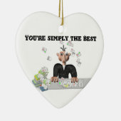 Je bent gewoon de beste .persoonlijke tekst keramisch ornament (Rechts)