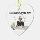 Je bent gewoon de beste .persoonlijke tekst keramisch ornament (Links)