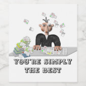 Je bent gewoon de beste .persoonlijke tekst wijn etiket (Enkel label)