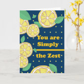 Je bent gewoon de Zest Bedankt Lemon Slices Kaart (Gele Bloem)