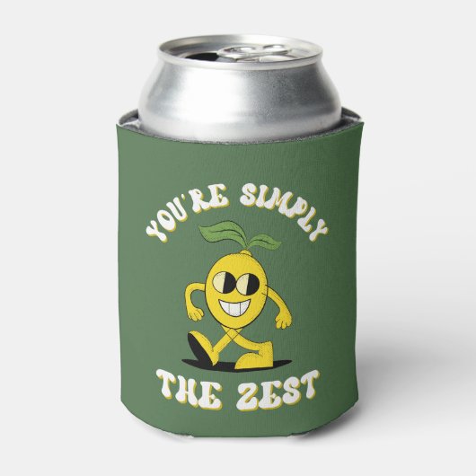 Je bent gewoon de Zest Funny Lemon Pun Blikjeskoeler (Blikje Voorkant)