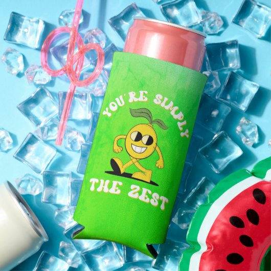 Je bent gewoon de Zest Funny Lemon Pun Seltzer Blikjeskoeler (Insitu Zomer)