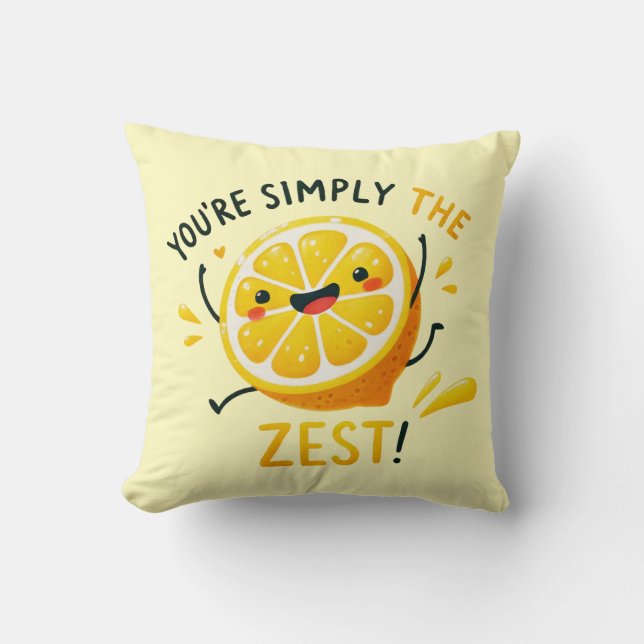 Je bent gewoon de "Zest" Lemon Design Kussen (Voorkant)