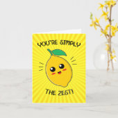 Je bent gewoon de Zest Valentijnsdag Voedsel Grapp Kaart (Gele Bloem)