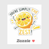 Je bent gewoon de Zest" - Vibrant Lemon Pun Sticker (Vel)