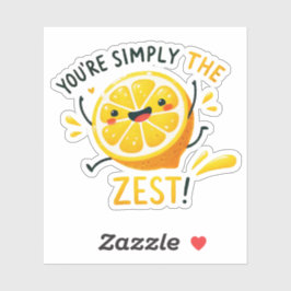 Je bent gewoon de Zest" - Vibrant Lemon Pun Sticker