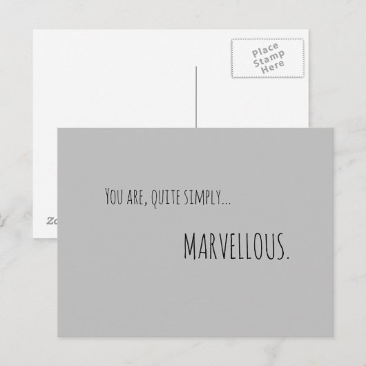 Je bent gewoon geweldig briefkaart (Voorkant / Achterkant)