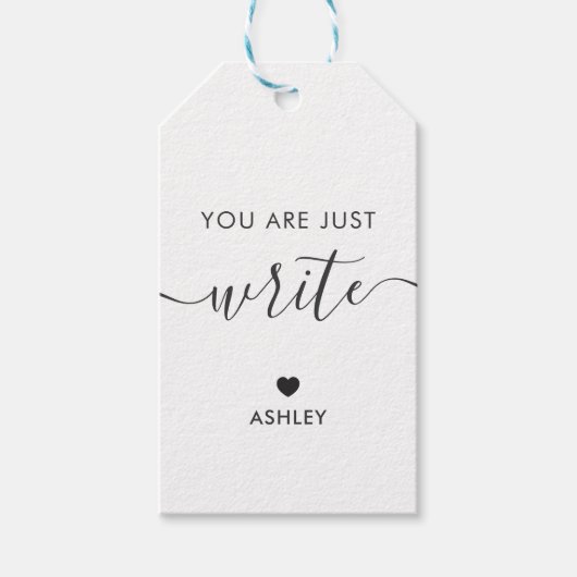 Je bent gewoon Label schrijven, leraar waardering Cadeaulabel (Voorkant)