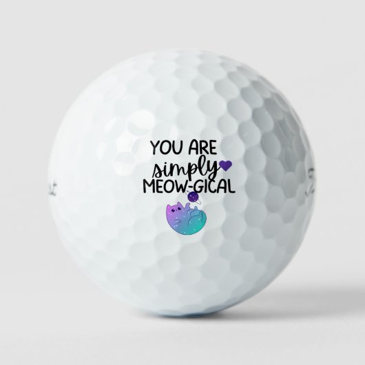 'Je bent gewoon Meow-gisch' Cadeau voor kattenlief Golfballen (Voorkant)