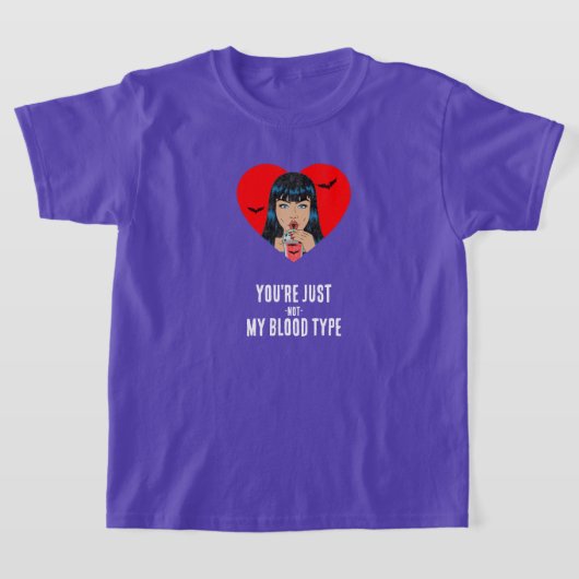 "Je bent gewoon niet mijn bloedgroep" grappige vam T-shirt (Laagn)