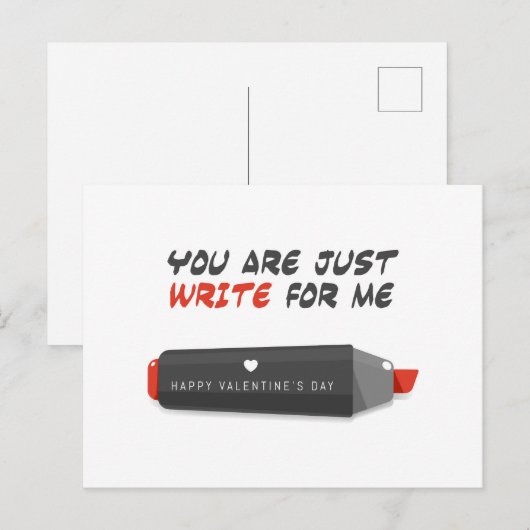 Je bent gewoon schrijven voor mij | VALENTIJNSDAG Feestdagenkaart (Voorkant / Achterkant)