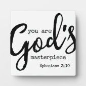 Je bent Gods meesterwerk Ephesians 2:10-teken Fotoplaat (Voorkant)