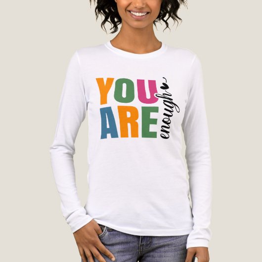 Je Bent Goed Genoeg Inspirerend Tri-Blend Shirt (Voorkant volledig)
