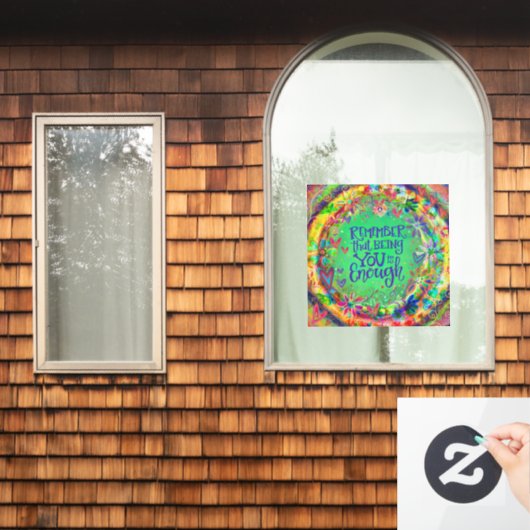 Je bent goed genoeg “Inspirivity” Raamsticker (Huis Raam)