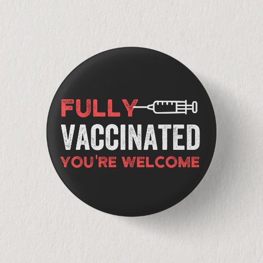 JE BENT GOED VACCINEERD RONDE BUTTON 3,2 CM (Voorkant)