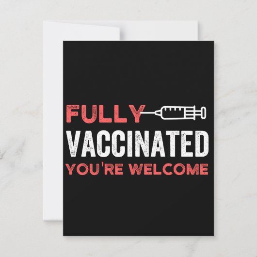 JE BENT GOED VACCINEERD SAVE THE DATE (Voorkant)