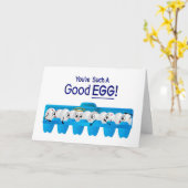 Je bent Good Egg Humor Angel Egg in Carton Bad Egg Kaart (Gele Bloem)