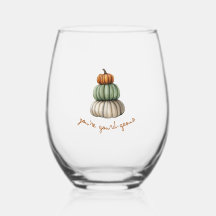 Je bent Gourd-Geous Pumpkin Stack wijnglas