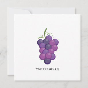 Je bent graaf - Funny Grape Wenskaart Feestdagenkaart