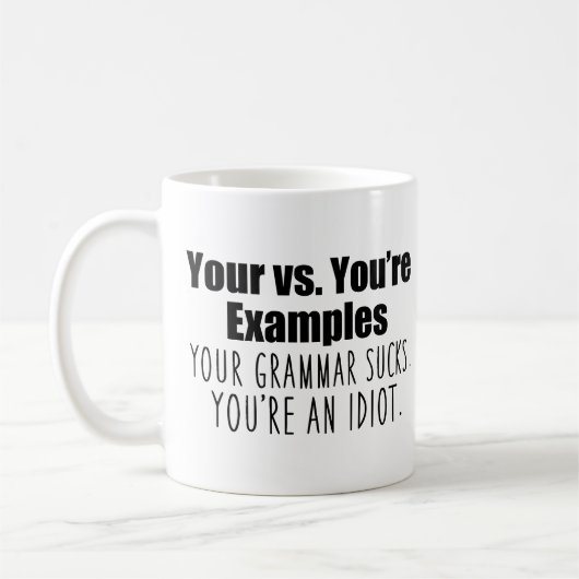 Je bent Grammar Humor Koffiemok (Links)