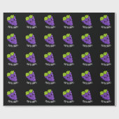 Je bent Grape Funny Fruit Pun Dark BG Cadeaupapier (Vlak)