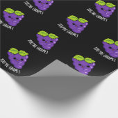 Je bent Grape Funny Fruit Pun Dark BG Cadeaupapier (Hoek)