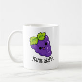 Je bent Grape Funny Fruit Pun Koffiemok (Links)