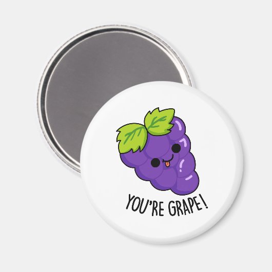 Je bent Grape Funny Fruit Pun Magneet (Voorkant / Achterkant)