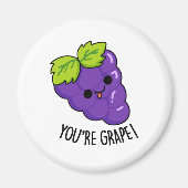 Je bent Grape Funny Fruit Pun Magneet (Voorkant)