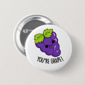 Je bent Grape Funny Fruit Pun Ronde Button 5,7 Cm (Voorkant /achterkant)