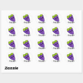 Je bent Grape Funny Fruit Pun Ronde Sticker (Vel)