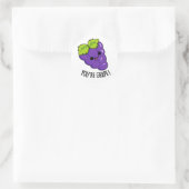 Je bent Grape Funny Fruit Pun Ronde Sticker (Tas)