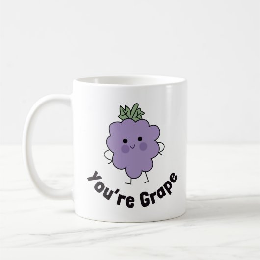 Je bent Grape Funny Mug - Schattig en speels ontwe Koffiemok (Links)