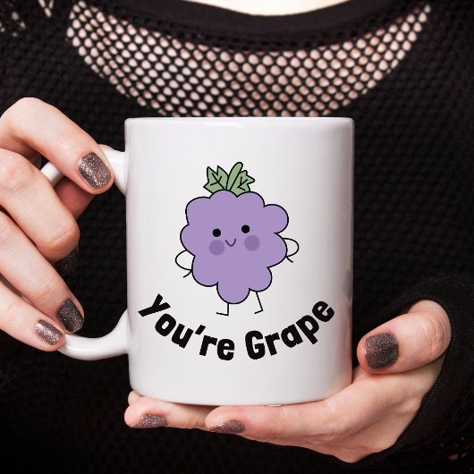 Je bent Grape Funny Mug - Schattig en speels ontwe Koffiemok