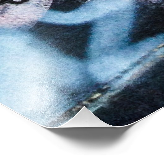 Je bent grappig, kleurrijke clown met droevige oge foto afdruk (Hoek)