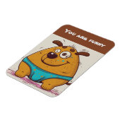 Je bent grappig Voeg jouw tekst Comic dog toe Magneet (Linkerzijde)
