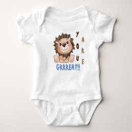 Je bent Grreat Cute Lion Baby Bodysuit