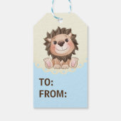 Je bent Grreat Cute Lion Baby Boy Cadeaulabel (Achterkant)