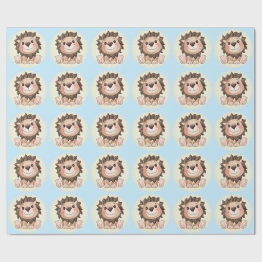 Je bent Grreat Cute Lion Baby Boy Cadeaupapier (Vlak)
