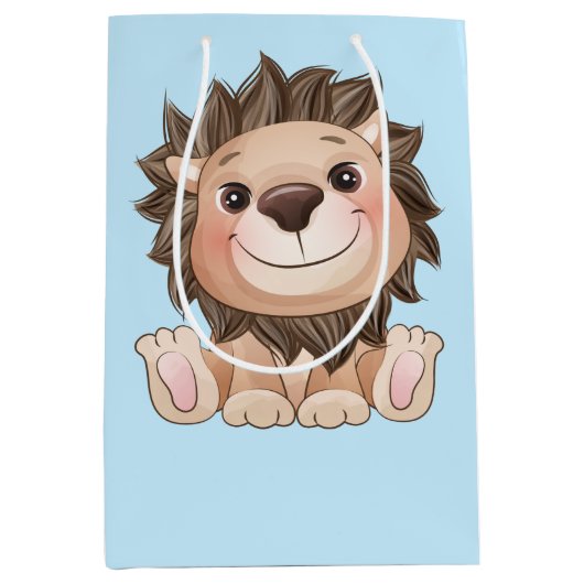 Je bent Grreat Cute Lion Baby Boy Medium Cadeauzakje (Voorkant)