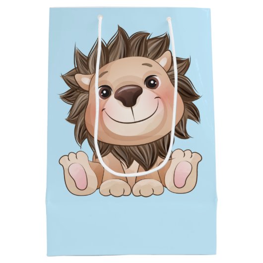 Je bent Grreat Cute Lion Baby Boy Medium Cadeauzakje (Achterkant)
